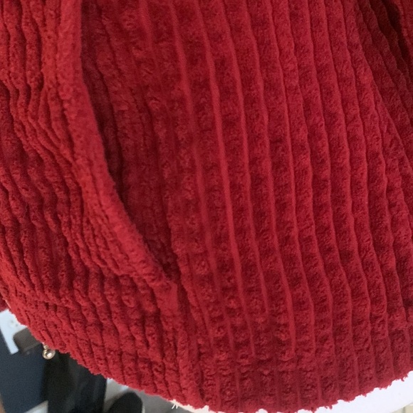 Woolrich Women’s Kinsdale Deep Ruby Red Ribbed Zip Front Jacket Pockets Size S - Picture 6 of 10